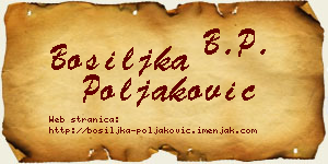 Bosiljka Poljaković vizit kartica